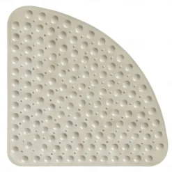 Corner Bath Mat Non-slip Shower Mats - 21 x 21 inch Non Slip Bathtub Mat with Suction Cup, Safety Shower Stall Mats for Kids & Elderly, Shower Mat with Drain Holes, Machine Washable