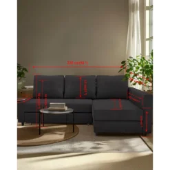 Corner Sofa Covers L Shaped Solid Color Velvet Slipcovers FRIHETcover LITB PRIME cover