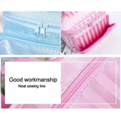 Cosmetic Bag With Top Handle, Fashion Zipper Makeup Bag, Cosmetic Organizer Travel Toiletry Bag