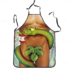 Cosplay Chef Apron For Women and Men, Kitchen Cooking Apron, Personalised Gardening Apron with Long Ties Neck Strap BBQ Drawing Crafting Aprons