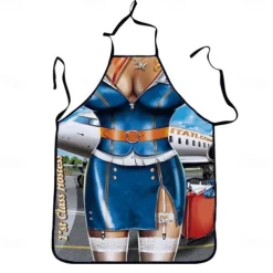 Cosplay Chef Apron For Women and Men, Kitchen Cooking Apron, Personalised Gardening Apron with Long Ties Neck Strap BBQ Drawing Crafting Aprons