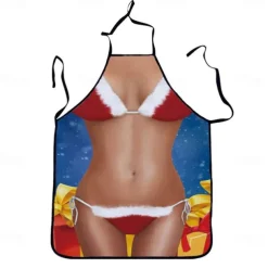 Cosplay Chef Apron For Women and Men, Kitchen Cooking Apron, Personalised Gardening Apron with Long Ties Neck Strap BBQ Drawing Crafting Aprons