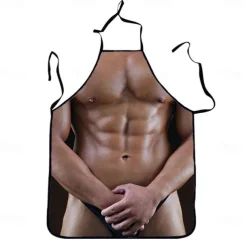 Cosplay Chef Apron For Women and Men, Kitchen Cooking Apron, Personalised Gardening Apron with Long Ties Neck Strap BBQ Drawing Crafting Aprons