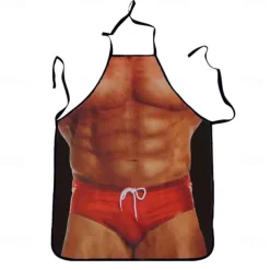 Cosplay Chef Apron For Women and Men, Kitchen Cooking Apron, Personalised Gardening Apron with Long Ties Neck Strap BBQ Drawing Crafting Aprons