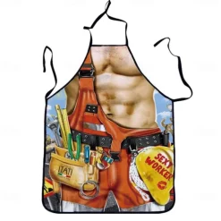 Cosplay Chef Apron For Women and Men, Kitchen Cooking Apron, Personalised Gardening Apron with Long Ties Neck Strap BBQ Drawing Crafting Aprons