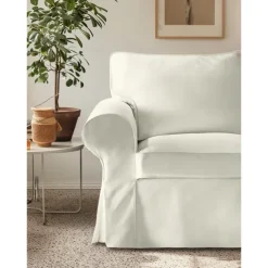 Cotton 1 Seat Chair Sofa Cover with Cushion Cover , Replacement Armchair Cover 1 Seat Couch Slipcover for Dogs, Replacement Sofa Furniture Protector LITB PRIME cover Ektcover