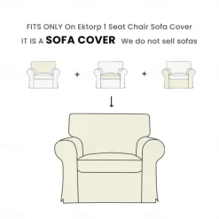 Cotton 1 Seat Chair Sofa Cover with Cushion Cover , Replacement Armchair Cover 1 Seat Couch Slipcover for Dogs, Replacement Sofa Furniture Protector LITB PRIME cover Ektcover