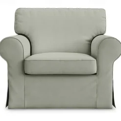 Cotton 1 Seat Chair Sofa Cover with Cushion Cover , Replacement Armchair Cover 1 Seat Couch Slipcover for Dogs, Replacement Sofa Furniture Protector LITB PRIME cover Ektcover