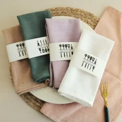 Cotton And Linen Napkins, Household Kitchen Napkins, Plain Colored Placemats, Square Tea Napkins, Linen And Cotton Napkins