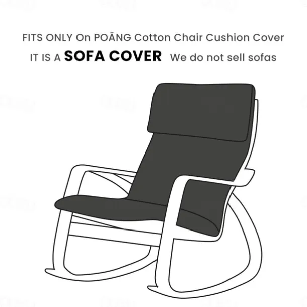 Cotton Chair Cushion Cover 100% Cotton Solid Color with Pillowcase POcover LITB PRIME cover