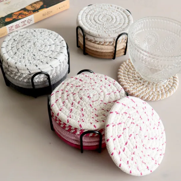 Cotton Insulated Coaster For Easy Storage, Mug Coaster