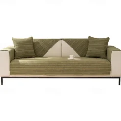 Cotton Linen Sofa Cushion Fabric Anti-slip Cooling Seat Cushion Full Cover Cloth Sofa Cover Cloth L Shaped Sofa Cushion Set