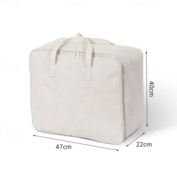 Cotton Linen Storage Bag Clothes Storage Folding Large Capacity Luggage Packing Bag Household Quilt Storage Bag