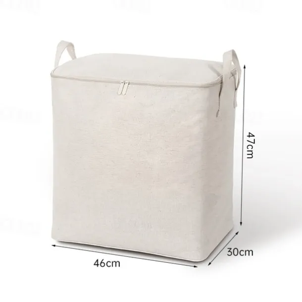 Cotton Linen Storage Bag Clothes Storage Folding Large Capacity Luggage Packing Bag Household Quilt Storage Bag