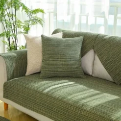 Cotton Linen Summer Mat Sofa Cushion Non-slip Cooling Back Cushion Seat Cushion Sofa Armrest Mat