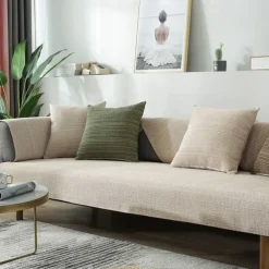 Cotton Linen Summer Mat Sofa Cushion Non-slip Cooling Back Cushion Seat Cushion Sofa Armrest Mat