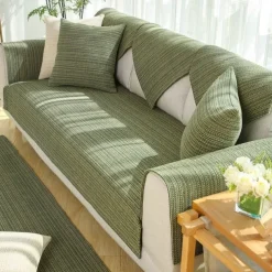 Cotton Linen Summer Mat Sofa Cushion Non-slip Cooling Back Cushion Seat Cushion Sofa Armrest Mat