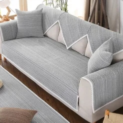 Cotton Linen Summer Mat Sofa Cushion Non-slip Cooling Back Cushion Seat Cushion Sofa Armrest Mat