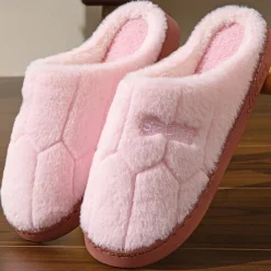 Cotton Slippers for Women and Men Autumn & Winter Plush Indoor Slippers Warm, Non-Slip, Thick Bottom House Shoes for Couples