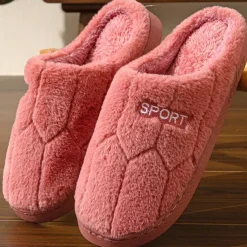 Cotton Slippers for Women and Men Autumn & Winter Plush Indoor Slippers Warm, Non-Slip, Thick Bottom House Shoes for Couples