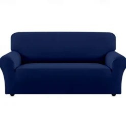 Couch Covers For 3 Cushion Couch Sofa Solid Color Dustproof All-powerful Slipcovers Stretch Sofa Cover Super Soft Fabric Couch Cover with One Free Boster Case(Chair/Love Seat/3 Seats/4 Seats)