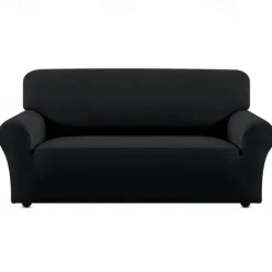 Couch Covers For 3 Cushion Couch Sofa Solid Color Dustproof All-powerful Slipcovers Stretch Sofa Cover Super Soft Fabric Couch Cover with One Free Boster Case(Chair/Love Seat/3 Seats/4 Seats)
