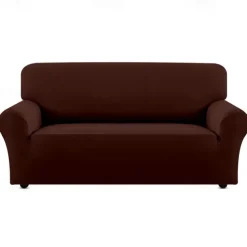 Couch Covers For 3 Cushion Couch Sofa Solid Color Dustproof All-powerful Slipcovers Stretch Sofa Cover Super Soft Fabric Couch Cover with One Free Boster Case(Chair/Love Seat/3 Seats/4 Seats)