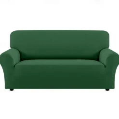 Couch Covers For 3 Cushion Couch Sofa Solid Color Dustproof All-powerful Slipcovers Stretch Sofa Cover Super Soft Fabric Couch Cover with One Free Boster Case(Chair/Love Seat/3 Seats/4 Seats)