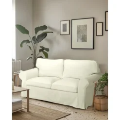 Cover for 2 Seat Sofa 100% Cotton loveseat Slipcover Soft and Breathable Fabric for Maximum Comfort LITB PRIME cover Ektcover