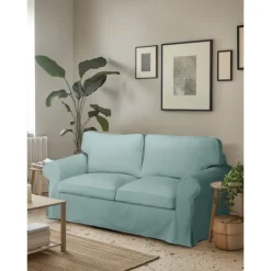 Cover for 2 Seat Sofa 100% Cotton loveseat Slipcover Soft and Breathable Fabric for Maximum Comfort LITB PRIME cover Ektcover