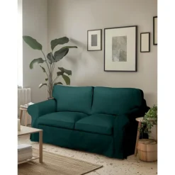 Cover for 2 Seat Sofa 100% Cotton loveseat Slipcover Soft and Breathable Fabric for Maximum Comfort LITB PRIME cover Ektcover