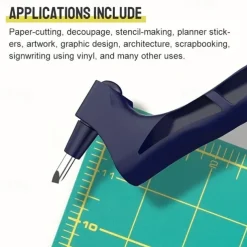 Craft Cutting Tools Stainless Steel Craft Knives With 360-Degree Rotating Blade Precision Art Knife Cutter Art Cutting Tool Handheld Engraving Pen For Craft Hobby Scrapbooking Stencil