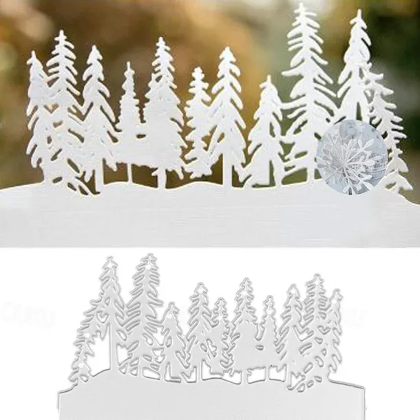 Create Beautiful Crafts with Metal Christmas orest Cutting Dies - Perfect for Card Making, Scrapbooking, Stamping & More!