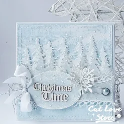 Create Beautiful Crafts with Metal Christmas orest Cutting Dies - Perfect for Card Making, Scrapbooking, Stamping & More!