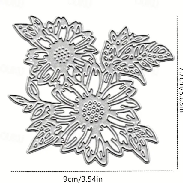 Create Beautiful Sunflower with Metal Trees Cutting Dies - Perfect for Card Making, Scrapbooking, Stamping & More!