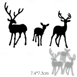 Create Christmas Deer with Metal Cutting Dies - Perfect for Card Making, Scrapbooking, Stamping & More!