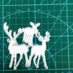 Create Christmas Deer with Metal Cutting Dies - Perfect for Card Making, Scrapbooking, Stamping & More!
