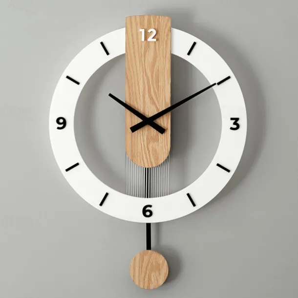 Creative Fashion Quartz Clock Scandinavian Silent Swing Clock 40 cm Wall Clock Living Room Mute Modern Simple Clock Restaurant