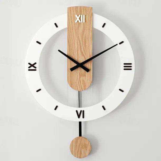 Creative Fashion Quartz Clock Scandinavian Silent Swing Clock 40 cm Wall Clock Living Room Mute Modern Simple Clock Restaurant