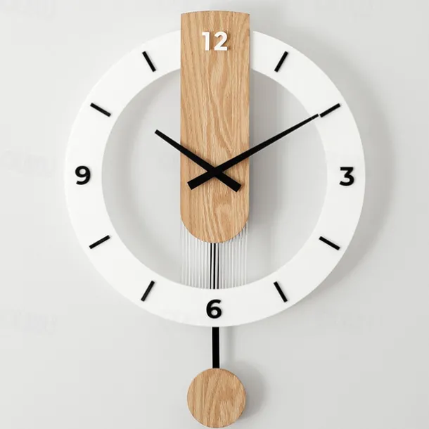 Creative Fashion Quartz Clock Scandinavian Silent Swing Clock 40 cm Wall Clock Living Room Mute Modern Simple Clock Restaurant