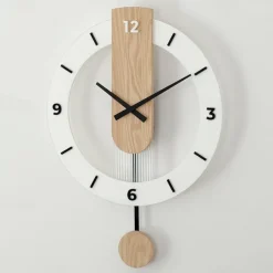 Creative Fashion Quartz Clock Scandinavian Silent Swing Clock 40 cm Wall Clock Living Room Mute Modern Simple Clock Restaurant