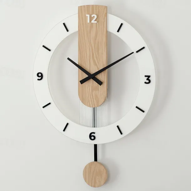 Creative Fashion Quartz Clock Scandinavian Silent Swing Clock 40 cm Wall Clock Living Room Mute Modern Simple Clock Restaurant