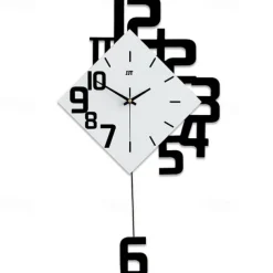 Creative personality digital clock fashion European style living room wall clock wooden decorative wall watch quartz explosion 34 38 50 cm