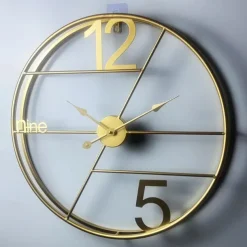 Creative Wrought Iron Wall Clock Living Room Light Luxury Art Home Gift Decoration Wall Clock Simple Wall Clock 60CM