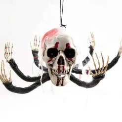 Creepy Halloween Props Animated Skeleton Hands with Sensor, Voice Activated Light Up Spooky Decor for Haunted Houses Secret Room Scenes