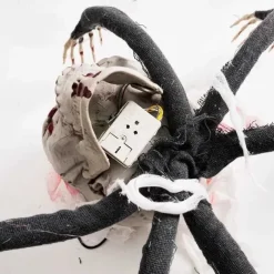 Creepy Halloween Props Animated Skeleton Hands with Sensor, Voice Activated Light Up Spooky Decor for Haunted Houses Secret Room Scenes