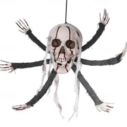 Creepy Halloween Props Animated Skeleton Hands with Sensor, Voice Activated Light Up Spooky Decor for Haunted Houses Secret Room Scenes