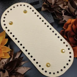 Crochet Bag Bases 3.94*8.66inch with Holes - Assorted Colors, Long Oval Shape for DIY Shoulder Bags & Crafts, Random Colors, Purse Shapers