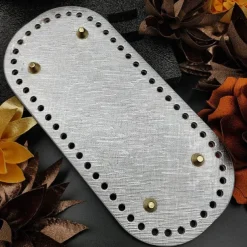 Crochet Bag Bases 3.94*8.66inch with Holes - Assorted Colors, Long Oval Shape for DIY Shoulder Bags & Crafts, Random Colors, Purse Shapers