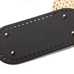 Crochet Bag Bases 3.94*8.66inch with Holes - Assorted Colors, Long Oval Shape for DIY Shoulder Bags & Crafts, Random Colors, Purse Shapers